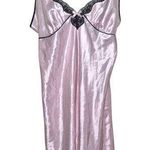 New Direction New Directions Pink and Black Chemise Slip Dress Lace Intimates Size Medium Photo 0