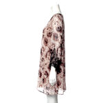 ASTR | Large | Blush + Black Floral Print Bell Sleeve Lace Trim Mini Shift Dress Photo 3