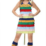 Pinata Costume Colorful Fringe Dress Red Photo 0