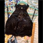 CITY STUDIO 3 Lace Sequin Halter Crop Top Tank Black Size undefined Photo 13