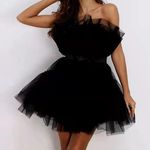 Betsey Johnson Black Tulle Dress with Satin Bow Photo 0