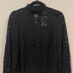 H&M Black Lace Long Sleeve Blouse Photo 0