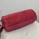 UGG ‎ Australia Barrel Bag Muff Shearling Leather Suede Red Purse Shoulder Y2K Photo 3