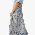 Free People Lysette Maxi Dress in Bluebell Bohemian Gypsy Indian Cotton XS Photo 2