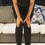 Anthropologie Jumpsuit M Ruffle One-Shoulder Black Minimalist Modern Party Photo 4