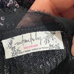 Free People Women's Supershine Black Sequin Boatneck Bodysuit Size Small Photo 4