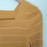 Old Navy  S Slim Fit Ribbed Goldenrod Long Sleeved Top Photo 3