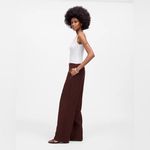 Madewell  women’s The Easy Pull-On Pant 100% Linen brown Size M NWT Photo 2