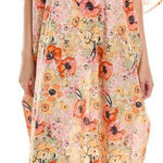 Frances Valentine Roper‎ Caftan Poppy Floral Yellow Size 2 Embroidered Bohemian Photo 0