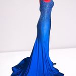 Tiffany Designs Royal Blue Mermaid Prom Gown w/Slit Style 16058 Size 2 Photo 3