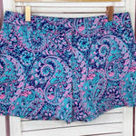 Cambridge Dry Goods Paisley Twill Chino Shorts Blue Pink Size 10 Photo 0