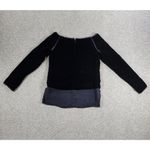 Oscar de la Renta Vintage Velvet Top Womens 6 Black Raglan Sleeve Holiday USA Photo 3