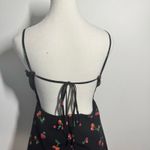Dress Forum Halalu Dress Women M Black Cherry Print Mini Strappy Open Back Photo 3