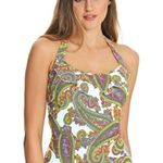 Freya New Wave Tankini Swim Top Allover Paisley US Size 30G UK 30F Bra Size Photo 2