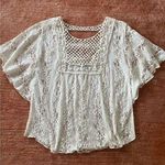 Lavish  vintage lace cream top M Photo 0