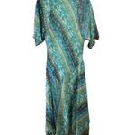 Lane Bryant  Floral V-Neck Faux Wrap Midi Dress Blue 16 Photo 3