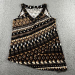 Ny Collection Ny‎ Collection Blouse Women Medium V Neck Asymmetrical Boho Southwestern Aztec Photo 0