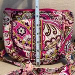 Vera Bradley  Pink and Purple Floral Cotton Crossbody Bag Photo 9