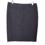Sharagano  Black Polka Dot Pencil Skirt Sz 6 Photo 0