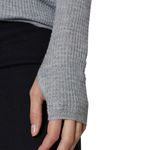 Joie Soft Kayson Ribbed Turtleneck Featherweight Sweater in Heather Grey Photo 3