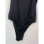 SheIn  Women's Glitter Tank Crisscross Swoop Bodysuit Black Large NWOT Photo 6