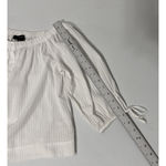 Atmosphere Crop Off Shoulder Top Blouse Women's Size 8 White Stripes Cotton Photo 7