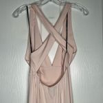 Forever 21 Sz M Pink Blush Sleeveless Maxi Dress Cross Back Photo 4