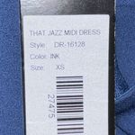 Yumi Kim That Jazz One Shoulder Midi Dress Women Size XS Navy Blue Ink DR-16128 Photo 3