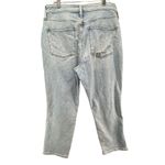 Madewell  Curvy Mom Jeans Womens 32 Light Wash Blue Distressed High Rise Stretch Photo 3