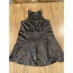 Free People  night out Black Sequined Liquid Shine Party sleeveless halter dress Photo 3