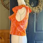 ZARA  Orange and Pink Patterned Sleeveless Top size L NWT Photo 2