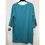 JM Collection  Bell Sleeve Lace Dress Teal XL Women's Wedding Formal X-Large Photo 4