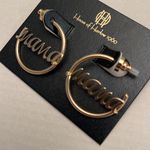 NWT House of Harlow 1960 'Mama' Hoop Earrings Gold Photo 2