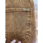 Portsaid Jeans Size 29 Womens Caramel Rust Button Fly, Straight Fringe Orange Photo 4