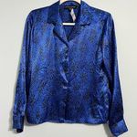 Kasper π¦ NWT & Company Petite Button Silk Leopard Blouse 2P Photo 0