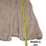 Love Token NEW  Genuine Rabbit Fur Color Latte Winter Holiday Cozy Vest Size L Photo 12