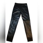 ZARA Pants Womens Medium Black Faux Leather Skinny Leg Moto High Waist Vegan S Photo 1