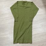 Forever 21  Ribbed Trimmed Sweater Dress - Parrot Green Photo 2