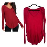 Free People  We the Free Catalina Thermal Pink Oversized Waffleknit Small Photo 1