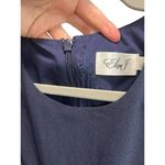 Eliza J Crepe Navy Blue Tie Front Jumpsuit Photo 3