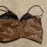 SheIn Brown Leather top Photo 1