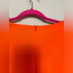 Orange & Magenta Colorblock Puff Sleeve Knot Front Pencil Skirt Bodycon Dress S Photo 8