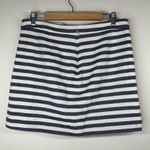 J.Crew skirt 10 blue white stripe nautical faux wrap pencil mini coastal lined Photo 4