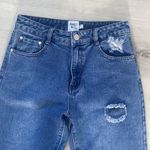 Princess Polly  Women's Distressed Destroyed Straight Leg Light Denim Jeans Sz 8 Photo 1