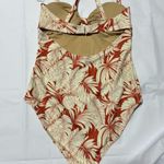 Old Navy Tie-Front Keyhole Bandeau-Style One-Piece swimsuit Size medium tropical Photo 5