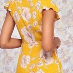Free People  French Quarter Yellow Floral Print Wrap Dress Cottagecore Fairy S Photo 1