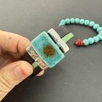 Lot of 4 Vintage Bracelets Turquoise Beaded Lot Stretchy And Magnetic Blue Photo 1