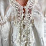 Victoria's Secret Vintage Victoria’s Secret Gold Label Ivory Satin Lace Long Nightgown Size Large Photo 10