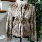 Ci Sono  Women's Brown Acrylic & Polyester Collared Long Sleeve Faux Fur Jacket S Photo 0