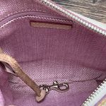 Dooney & Bourke  Monogram Canvas Leather Pale Yellow Letter Carrier Crossbody Bag Photo 8